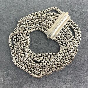 David Yurman Sterling silver Multi-Strand Bracelet 6-6.5"
